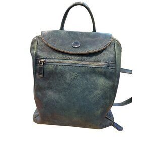 Firenze Leather Convertible Backpack Purse With Top Handle & Straps Fair Con